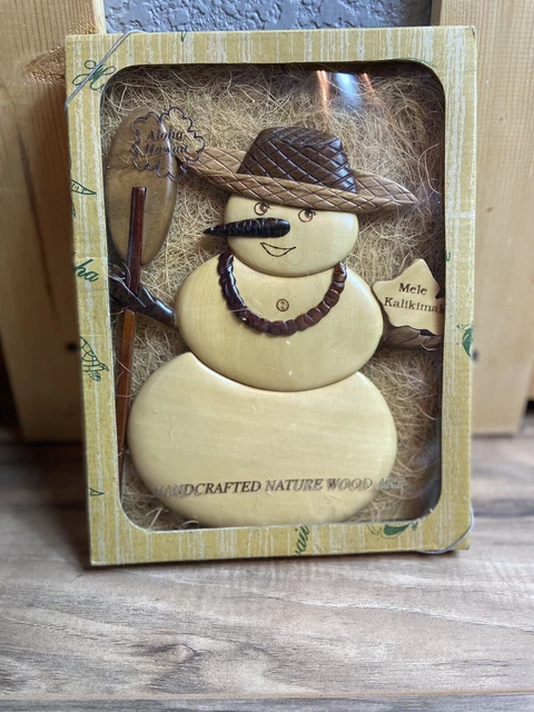 Hawaii Islandwood Collection Snowman Wall Decor Christmas Design