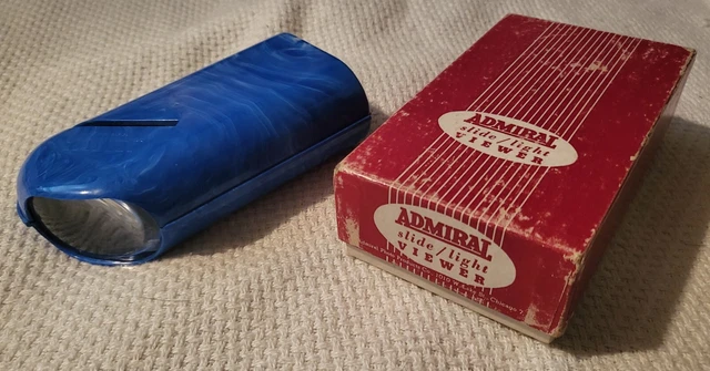 Diapositiva/visor de luz vintage Admiral color azul