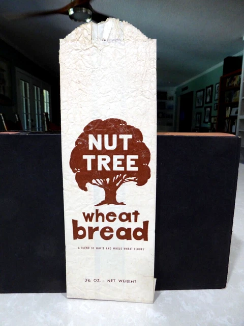 1960's Nut Tree Restaurant Vacaville CA Wheat Bread Bag 1960's Nut Tree Restaurant Vacaville CA Wheat Bread Bag