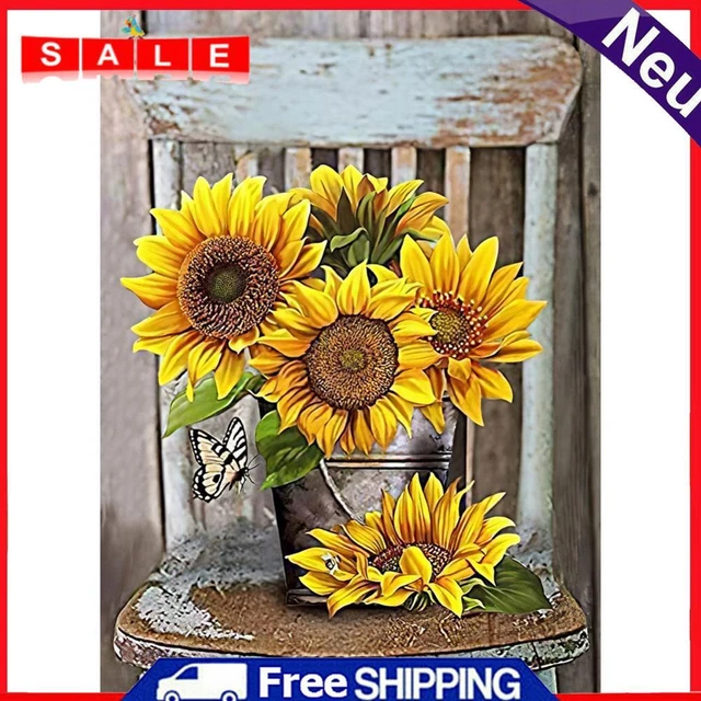 Diamond Painting Sunflower Full Round Drill Picture of Rhinestone DIY Drawing