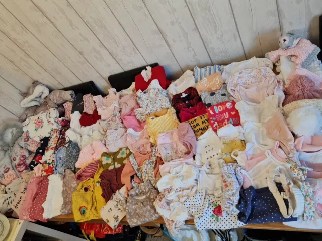 Baby Girls Clothes Bundle. 105 Items. Size  0-3 Months