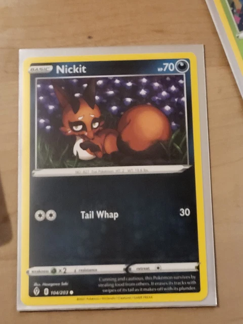 NICKIT - BASIC - 104/203 - 2021 Pokemon Tcg - Hp 70 $2.99 - PicClick CA