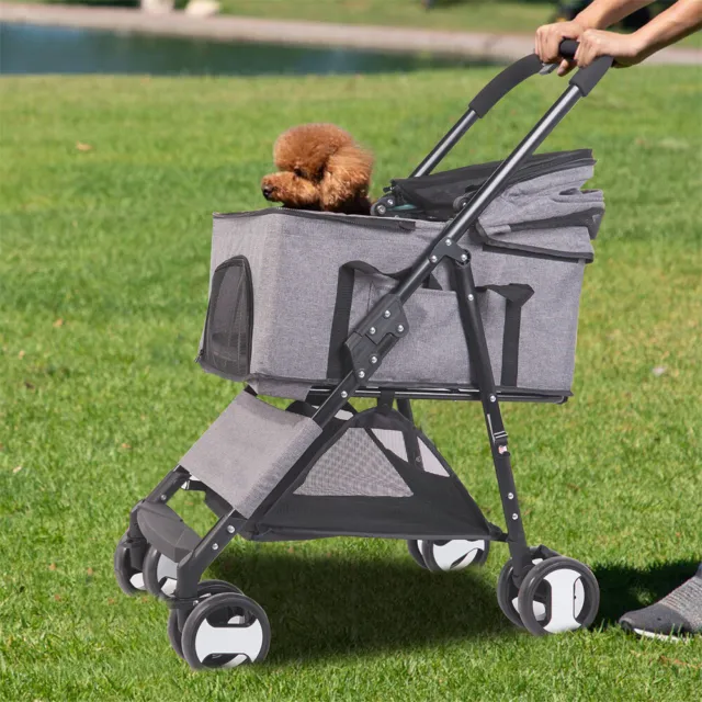 Carrito de perro coche de perro remolque de perro bolsa plegable con cesta de almacenamiento