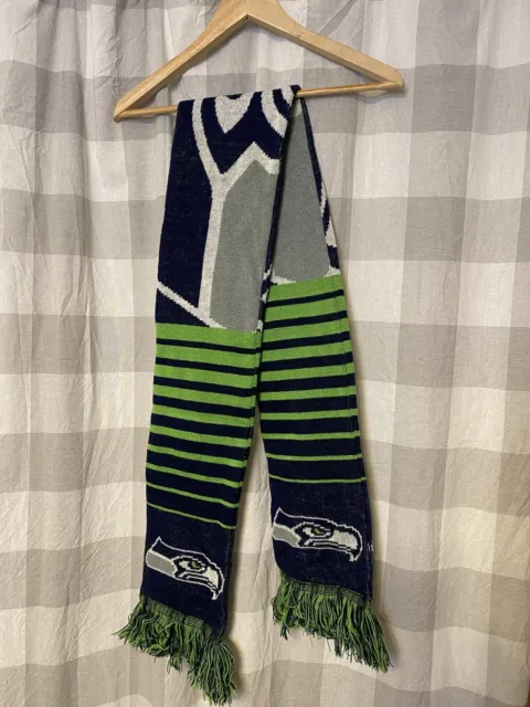 Seattle Seahawks Acrylic Knit Double Sided Scarf NFL