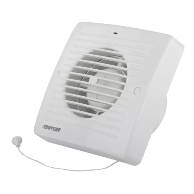 Bathroom Extractor Fan 100mm /4 Pull Cord Timer Pull Cord Humidity Sensor  EB