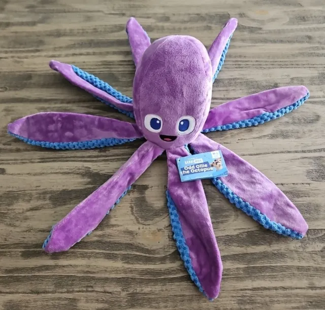 New Bark Box " Odd Ollie " Dog Toy Medium Large Purple & Blue Giant Octopus