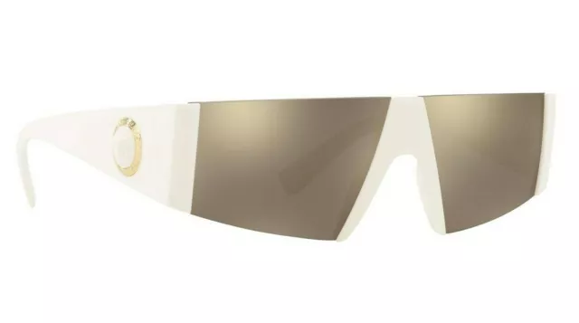 RARE GENUINE VERSACE THE CLANS White Brown Gold Mirror Sunglasses