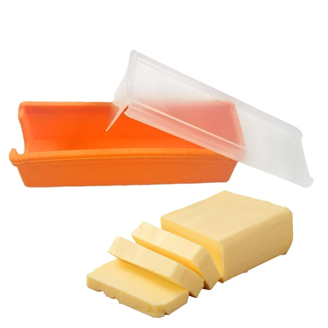 BUTTER CHEESE CUTTER Container Keeper With Sealed Lid Cutting and