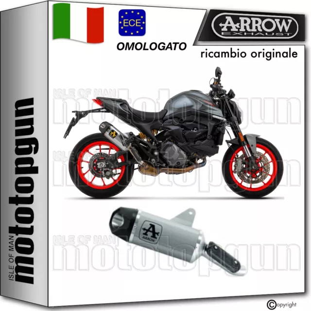 Terminale scarico moto Arrow Indy-Race alluminio fondello carby omologato  per Ducati Monster 937 2021-2022