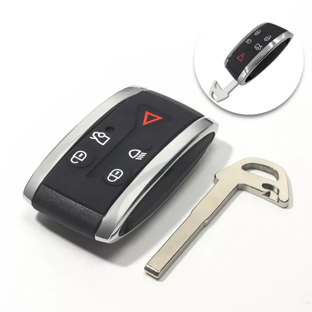 Housse étui à clés télécommande coque + remplacement lame pour Jaguar XF XK