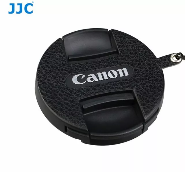 JJC CS-C58 BLACK Leather Lens Cap Keeper for the lens cap of Canon 58mm filter