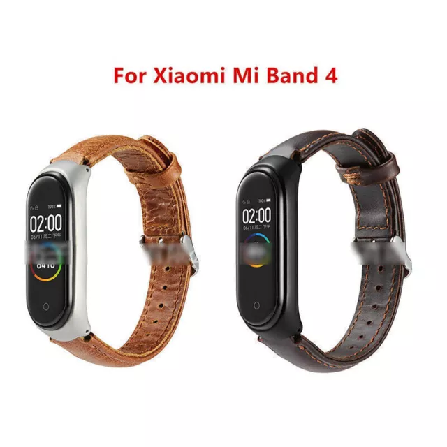 Bracelets de montre de bracelet en cuir de haute qualité pour Xiaomi Mi Band 4 3