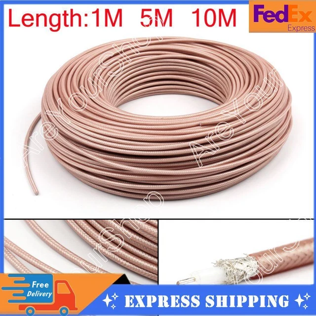 RF Cable coaxial de baja pérdida RG-142 Macho N a Mini Macho UHF 30cm Unique Bargains cables de