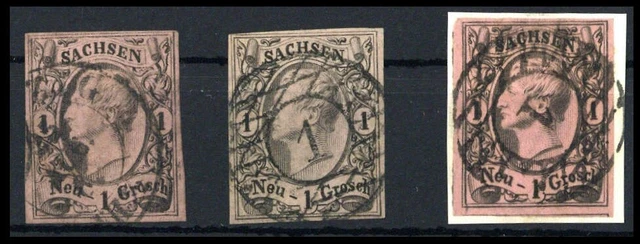 1855, Altdeutschland Sachsen, 9 (3), gest. - 1763674