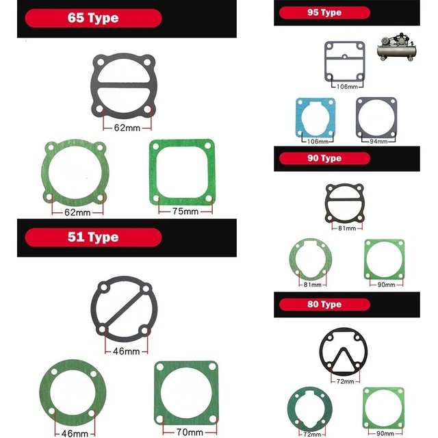 Set guarnizioni testa di alta qualità guarnizioni piastre valvole strumenti plastica