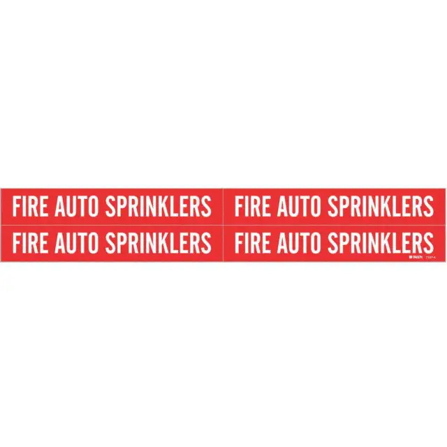 BRADY 7107-4 Pipe Marker,Fire Auto Sprinklers
