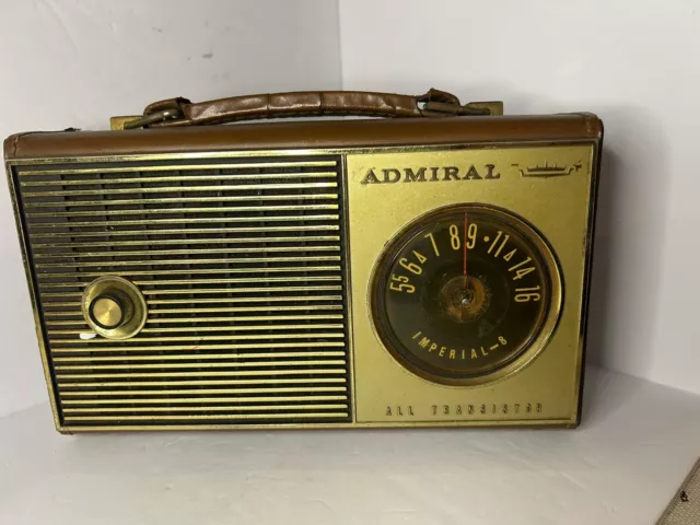 1961 ADMIRAL SUPER 7 Transistor Radio Inside Is Clean But Untested ...