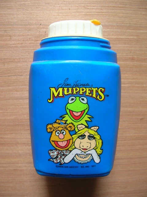 ANCIENNE THERMOS MUPPETS Show Roughneck Flask collector Kermit