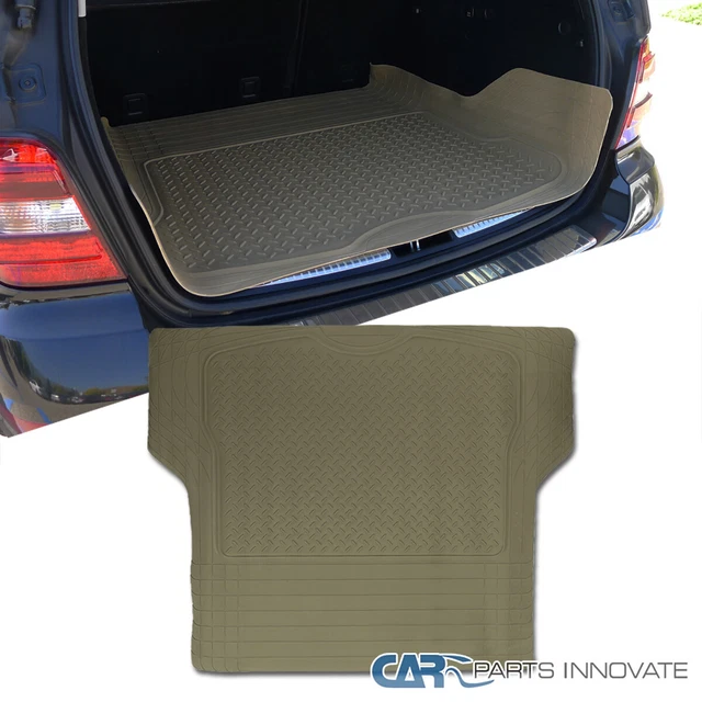 All Weather Rubber For SUV Van Truck Beige Auto Liners Trunk Cargo Floor Mat