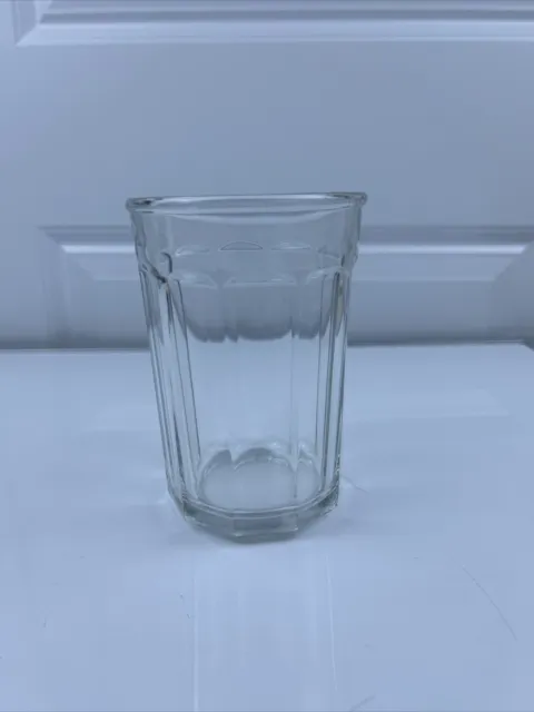 Luminarc Set (4) Clear Ribbed Glass Tumbers 16oz Tea Water Drinking Glasses