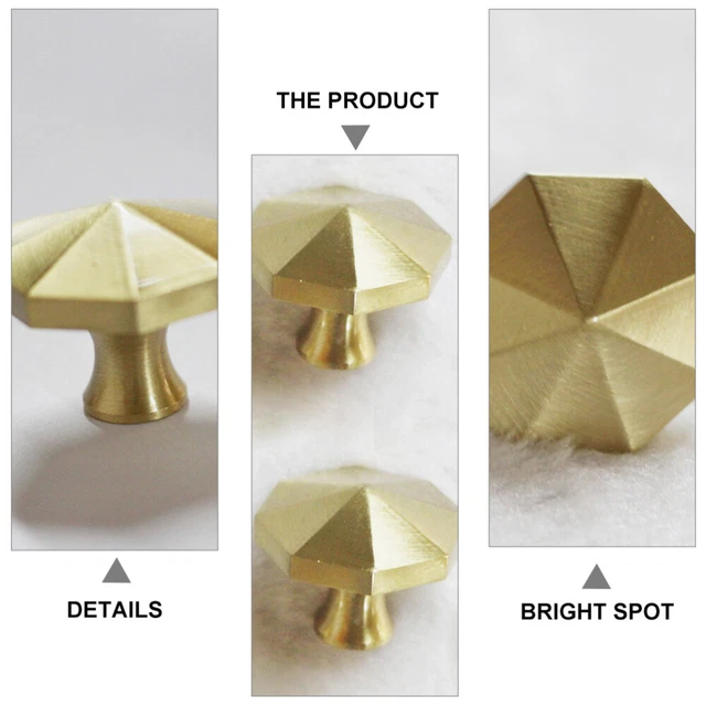 4 Pcs/ Cabinet Knobs Copper Drawer Handle Vintage Decor 3