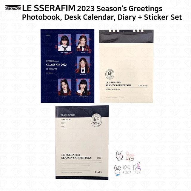 LE SSERAFIM SEASON'S Greetings Class of 2023 Photobook Calendar Diary