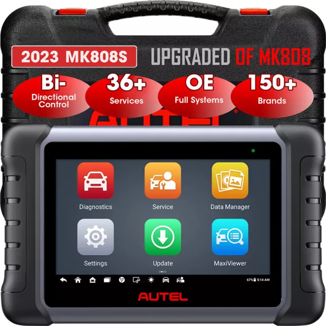 Autel MaxiCOM MK808S Diagnostic Scanner OBD2 Android 11 Test actif 38+ Service