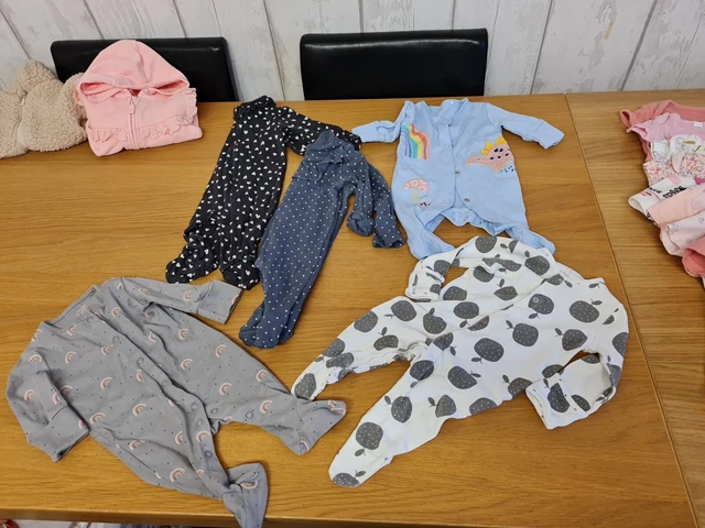 Baby Girls Huge Clothes Bundle. 86 Items Fist size, Newborn & 0-3 Months 6
