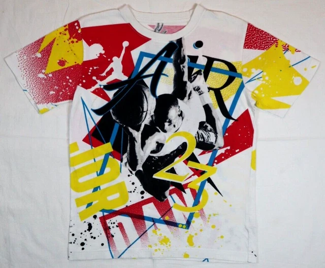 Air Jordan 23 Kids Shirt Size L Retro Look Graffiti Jumpman Nike FREE SHIPPING!