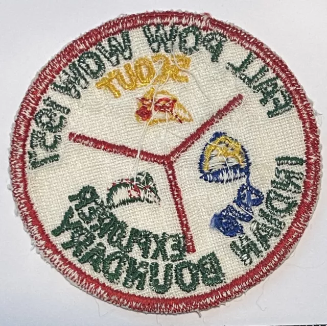 Fall Pow Wow Patch 1957 Indian Boundary Cub Explorer Boy Scouts Of America BSA 3