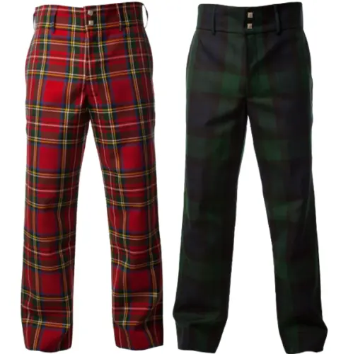Tartan Trews Golf Trousers Black Watch Royal Stewart Scotland Tartan Pant