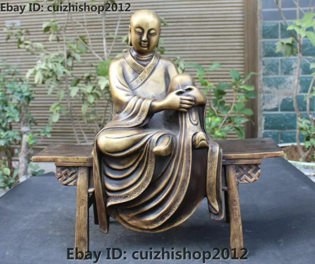 Chinese pure bronze Ksitigarbha Boddhisattva Netherworld Leader Buddha statue