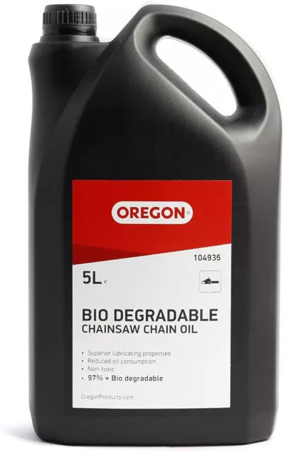 Chainsaw Chain Oil Biodegradable 5 Litre Non Toxic Oregon