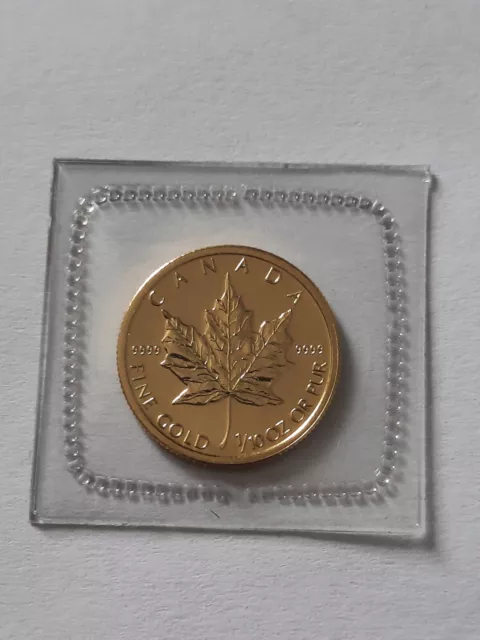 Goldmünze Maple Leaf 1/10 oz Canada 2013 Feingold 9999 1/10 Unze 5 Dollars