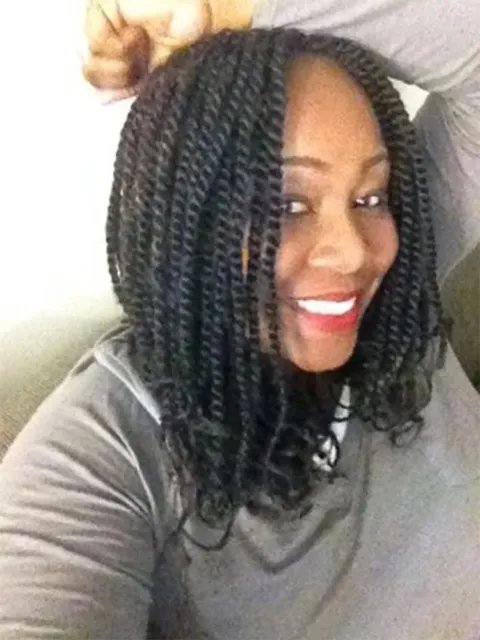 Women Short Senegal Twist Braided Wigs Crochet Braid Hair Kinky Twist Curly  Hair