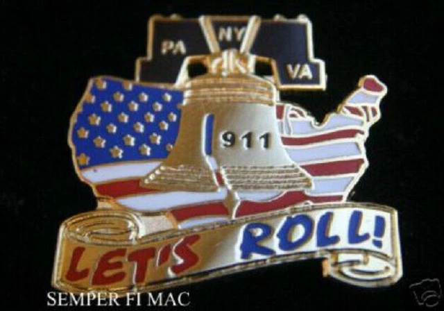 nUNITED 93 PA VA WTC 9-11 NEW YORK PIN LETS ROLL US NAVY ARMY AIR FORCE MARINES