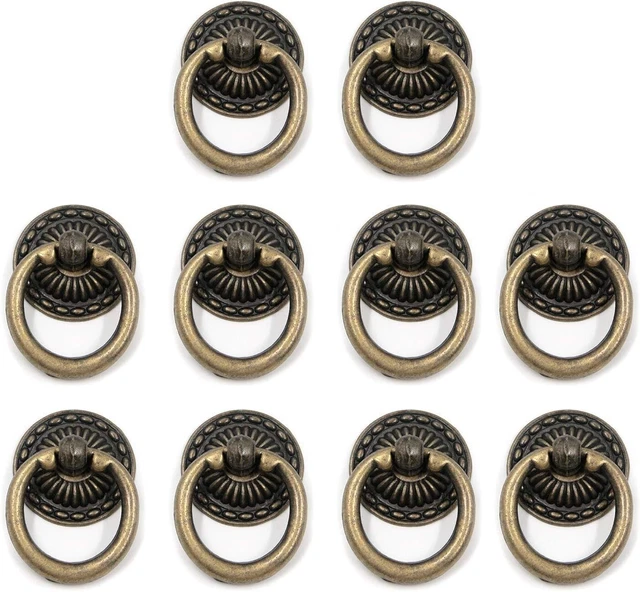 Antique Bronze Knobs Pulls Handles Hardware Furniture Drawer Pull Ring Dresser