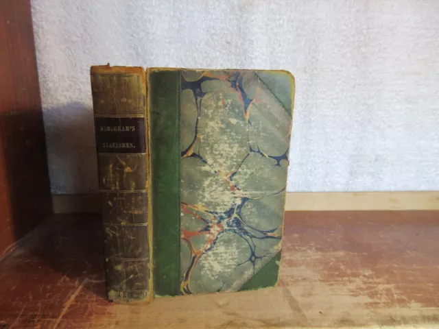 Old SKETCHES OF STATESMEN Leather Book 1845 FRENCH REVOLUTION THOMAS JEFFERSON +