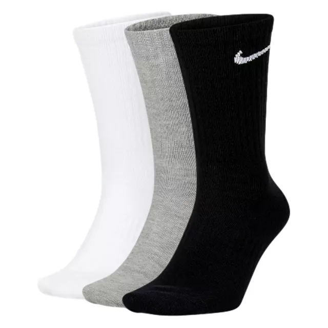 3 Paar Nike Socken Herren Damen Weiß Grau Schwarz in 34 36 38 40 42 44 46 48 50