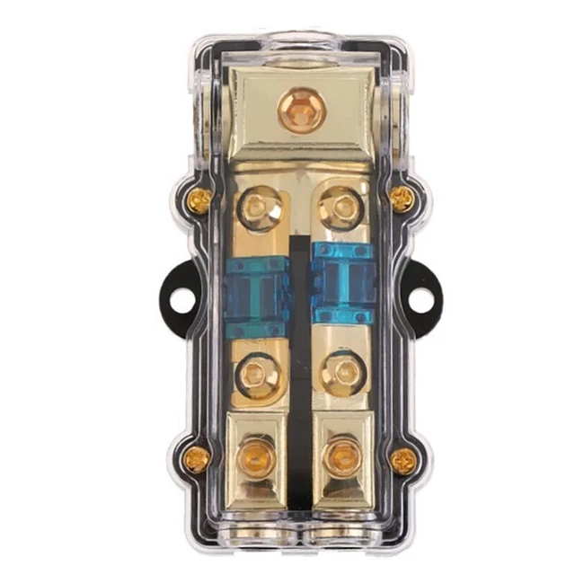 Distributore di corrente (2 vie) 4/8 AWG scala fusibile supporto distributore 4 tracce V6E3