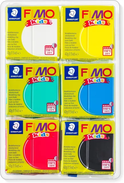 Fimo Kids Basic Set, Assorted, Pack of 6 Basic set Pack of 6 3