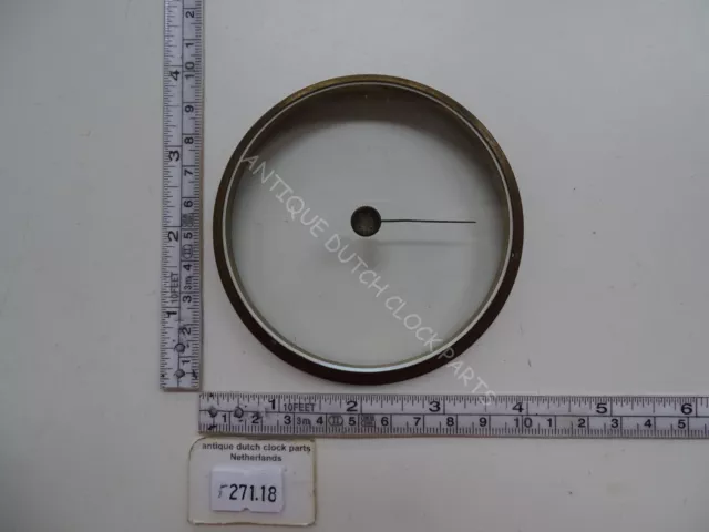 Original Barometer Glass With A Brass Ring And Pointer