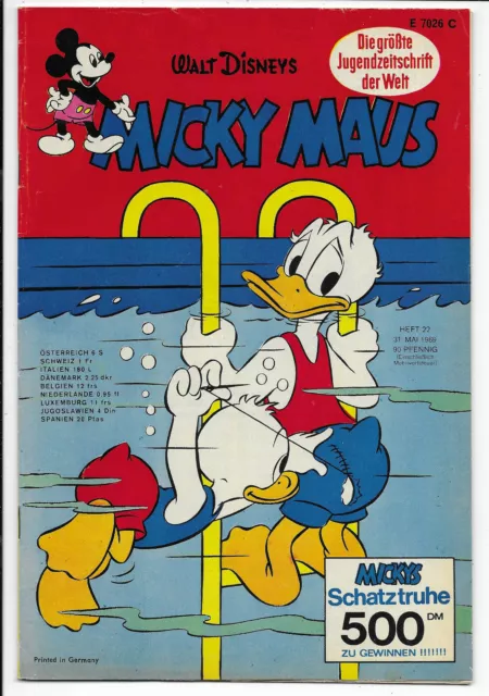 Micky Maus Nr.22 vom 31.5.1969 mit Fußballalbum, Ausklappsammelseiten - TOP Z1