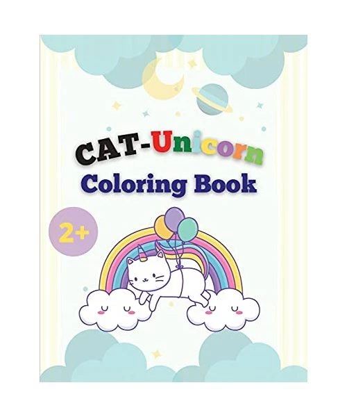 CATUNICORN COLORING BOOK Cat Unicorn Coloring Pages For Kids, Funny