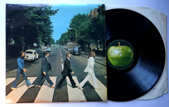 The Beatles Lp ' Abbey Road ' Misaligned Apple Logo & With Her Majesty - Ex