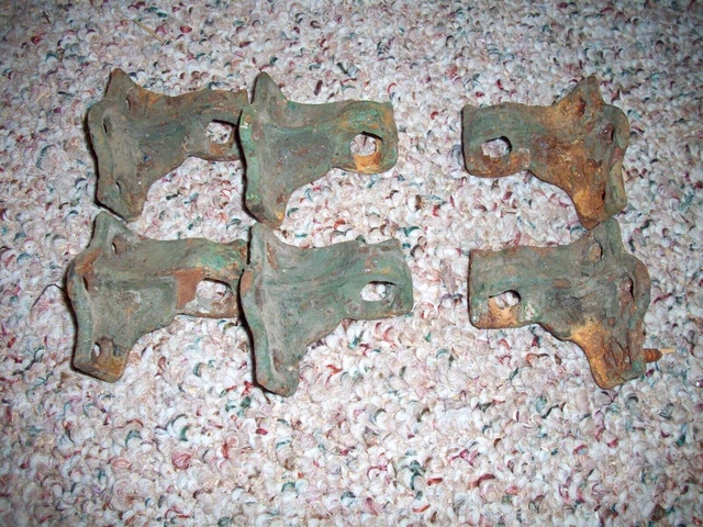 Original Vintage Antique Heavy Duty Cast Iron Lift-Off Shutter Hinges left right