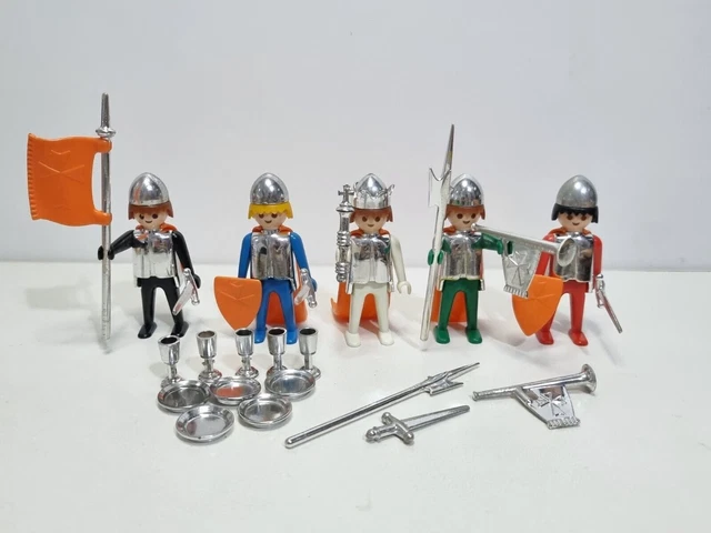 PLAYMOBIL VINTAGE MÉDIÉVAL chevalier vaillant cygne set 3024 de 1999 / boîte #2 EUR 30,00 - FR