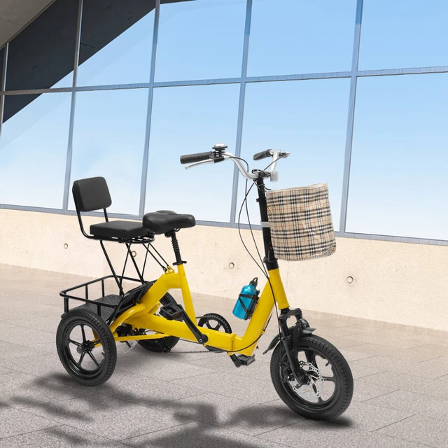 14 ZOLL DREIRAD Für Erwachsene 3 Räder Fahrrad Senioren Trike Mit