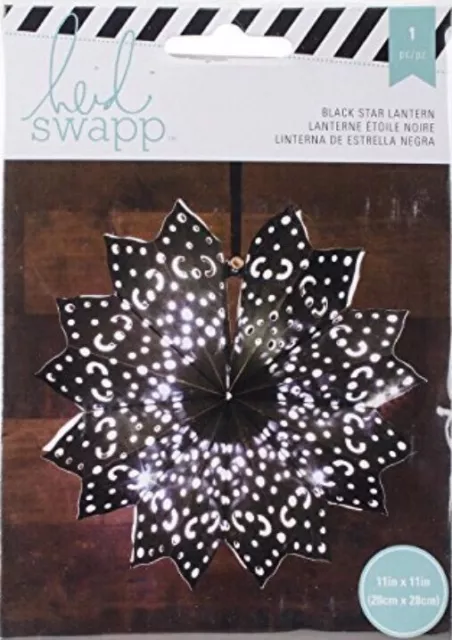 American Crafts BLACK STAR Paper LANTERN 340576 Heidi Swapp SNOWFLAKE  11” New