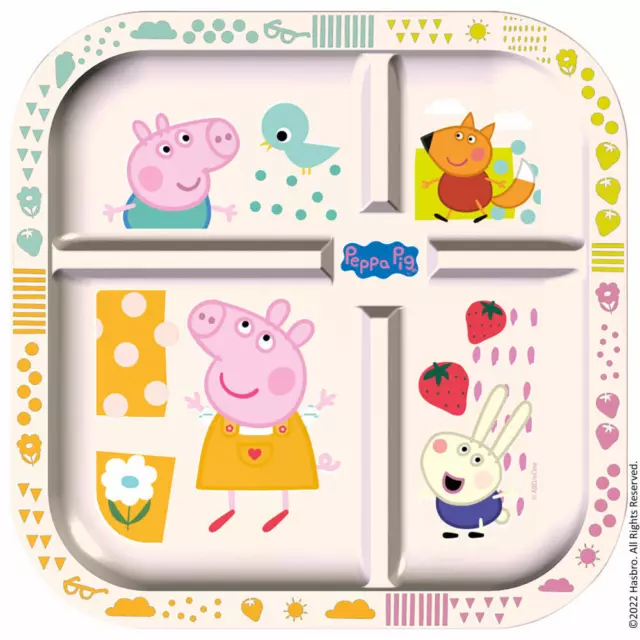 Plato de comedor Koziol Easy Eater Peppa Pig con cubo, plato para niños, plástico